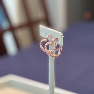 Veita Jewelry - “Torri” Textured Heart Hoop Earrings